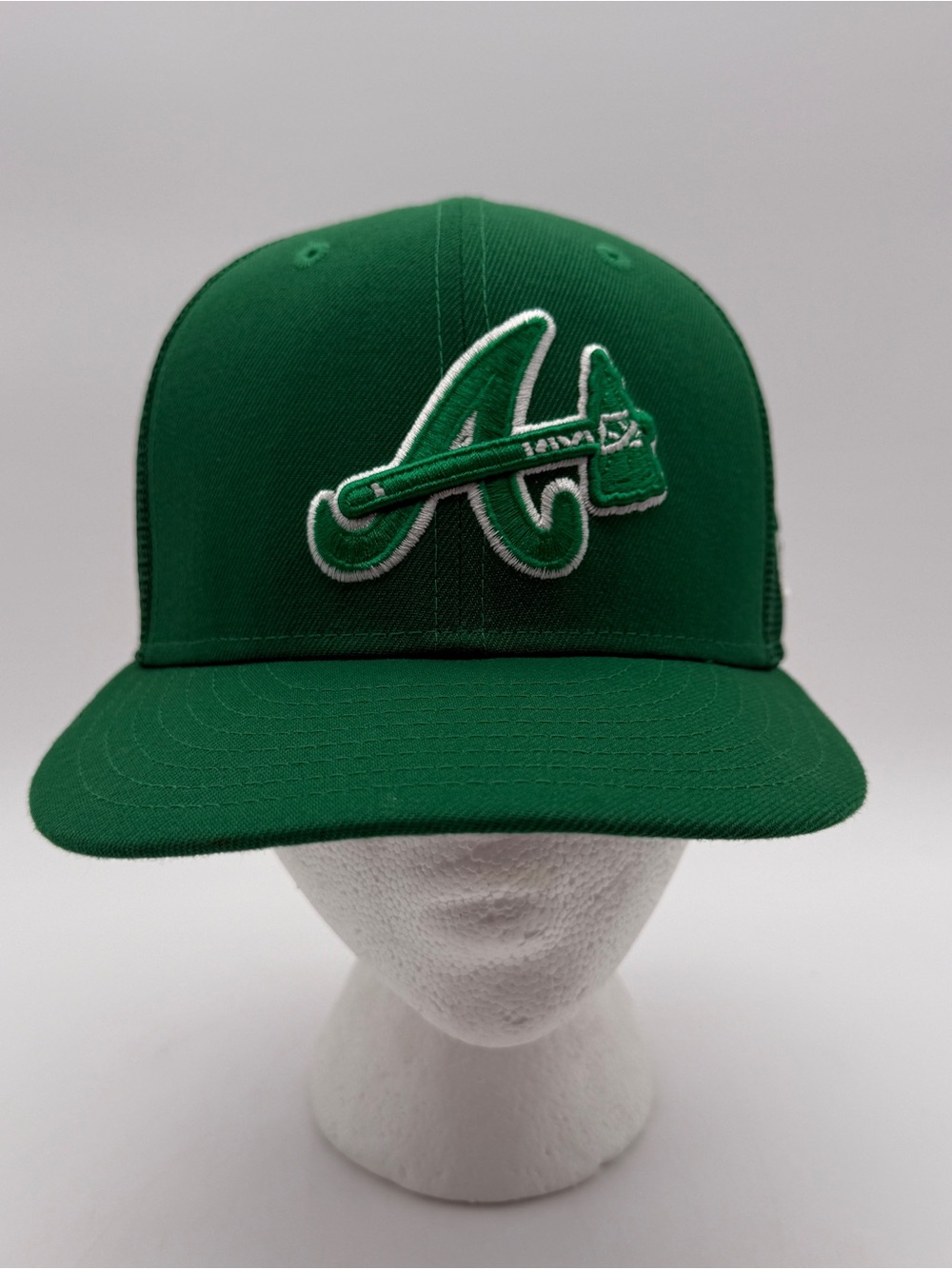 Atlanta Braves St Patrick’s Day Green Hat Sz 7 New Era On Field Cap